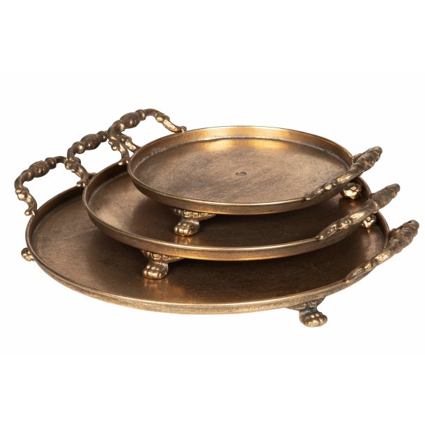 LEKKERT GULLFARGET METALL FAT, 25 X 21 CM