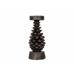 LEKKER LYSESTAKE TIL KUBBELYS, "KONGLE", H 28 CM