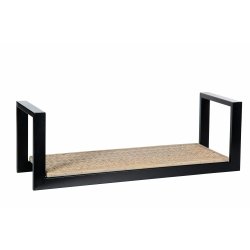 STILIG VEGGHYLLE I SORTMALT METALL OG TRE, B 60 CM