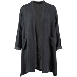 LEKKER LANG CARDIGAN I VISCOSE, SVART