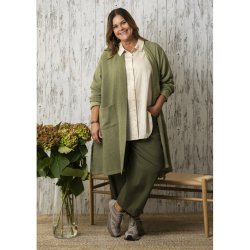 LEKKER LANG CARDIGAN I VISCOSE, GRNN