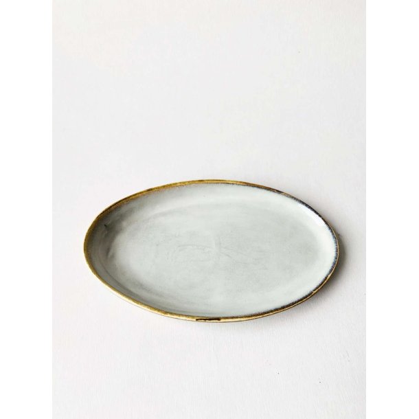 OVAL ASJETT I KERAMIKK, 17 X 11 CM