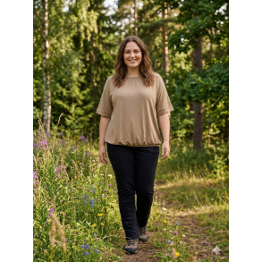 LEKKER TOPP MED STRIKK NEDE, BEIGE