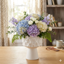 NYDELIG VASE, HVIT, H 15 CM