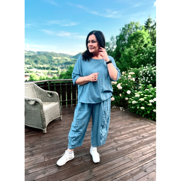 STILIG ONE-SIZE BUKSE I LIN/BOMULL, JEANSBL�