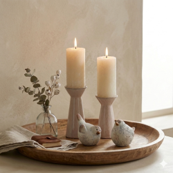 STILIG KERAMIKK KUBBESTAKE, BEIGE, 10 X 22,5 CM