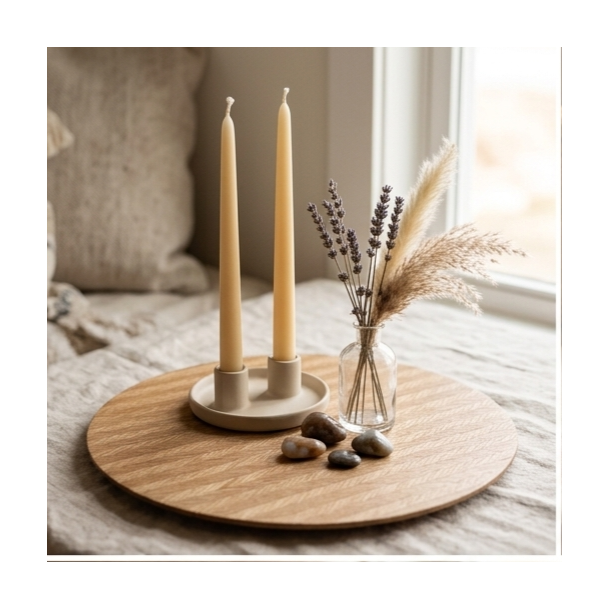 VAKKERT RUNDT FAT, 33 CM, BEIGE