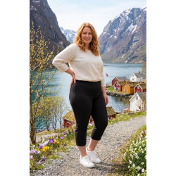 CAPRI BUKSE MED SUPER STRETCH, VISCOSE, SVART