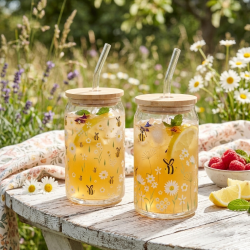 KOSELIG PARTY KRUS MED BIER OR BLOMSTER, 450 ML