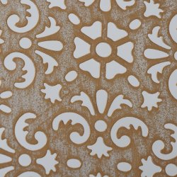 FANTASTISK VAKKER SLEDE I METALL, H 40 CM, ANTIKK GULL