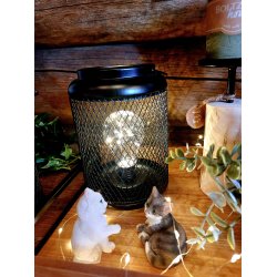 TRENDY BATTERI LAMPE, SVART, H 18 CM