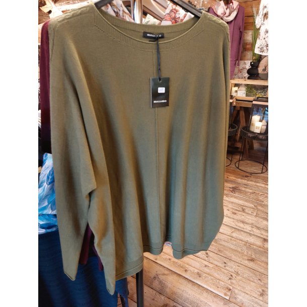 NYDELIG OG SUPERMYK ONE-SIZE GENSER MED FLETTEMNSTER P ERMET, VISCOSE BLANDING, GRNN, 