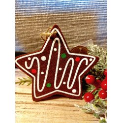 PEPPERKAKE FIGUR, STJERNE, 14 CM