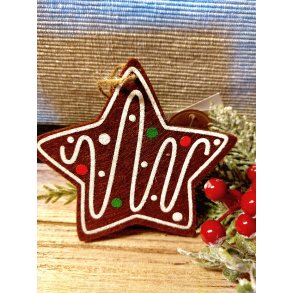 PEPPERKAKE FIGUR, STJERNE, 14 CM