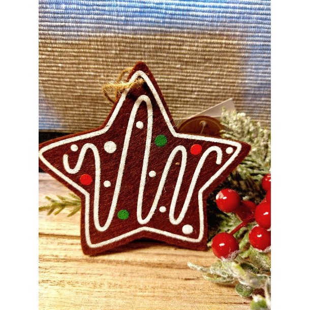 PEPPERKAKE FIGUR, STJERNE, 14 CM