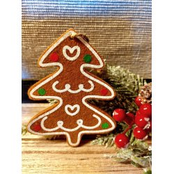 PEPPERKAKE FIGUR, JULETRE, 14 CM