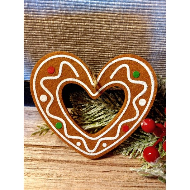 PEPPERKAKE FIGUR, HJERTE, 14 CM
