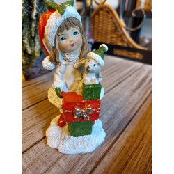 JULEJENTE MED GAVER, 6,5 X 12 CM