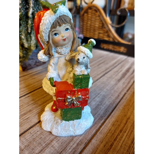 JULEJENTE MED GAVER, 6,5 X 12 CM