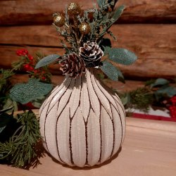 TRENDY VASE KREMHVIT, 11 x 11 CM