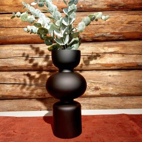 TRENDY VASE I GLASS, SVART, H 30 CM