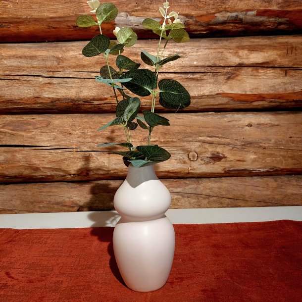 NYDELIG VASE, , H 16 CM, HVIT