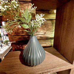 TRENDY VASE BL�GR�, H 11 CM, � 9 CM