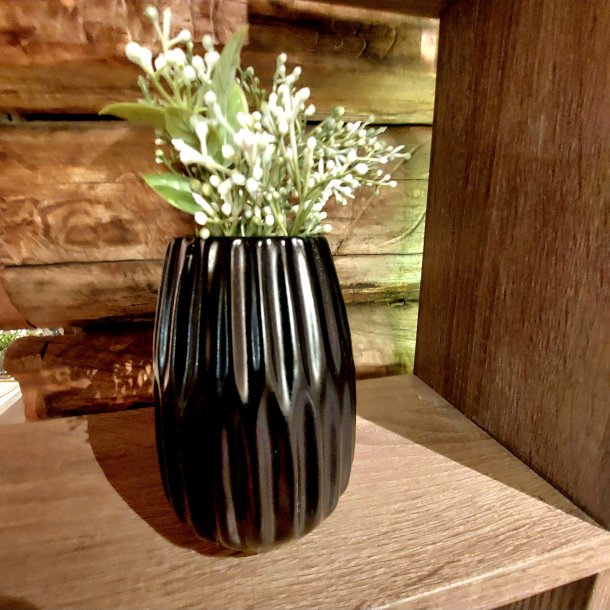 TRENDY VASE SORT, H 12 CM, � 9 CM