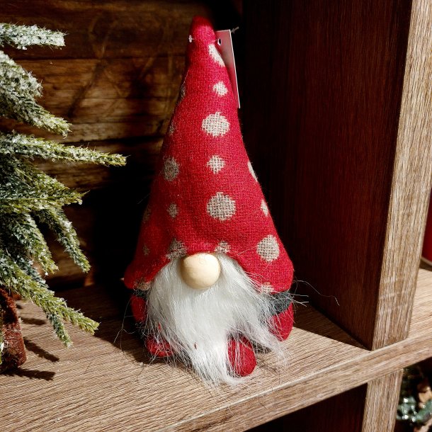 NISSEGNOM MED RD LUE MED PRIKKER, H 15 CM