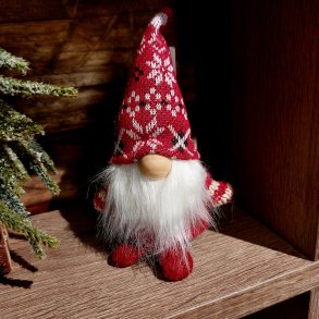 NISSEGNOM MED RD LUE OG RDE KLR, H 15 CM