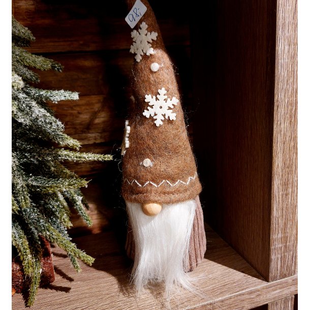 HY OG FLOTT NISSEGNOM, BRUN, H 26 CM