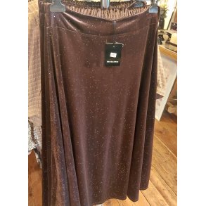 VAKKERT VELUR SKJ�RT, BRUN, ONE-SIZE