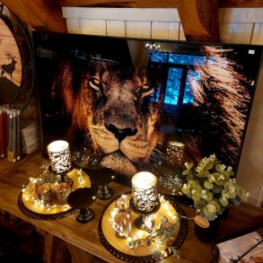 EKSKLUSIVT BILDE MED L�VEMOTIV, TEMPERERT GLASS, 70 X 105 CM