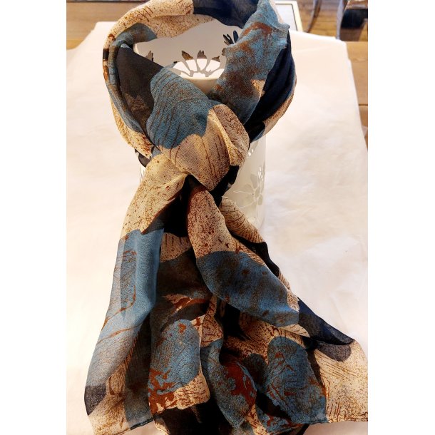 VAKKERT SKJERF, PETROLBL�/BEIGE