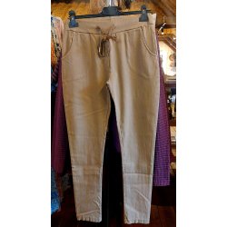 BUKSE MED SUPER STRETCH, VISCOSE, BEIGE