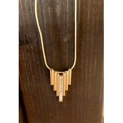 NYDELIG SMYKKE "CHANDELIER", GULLFARGET, REGULERBAR LENGDE