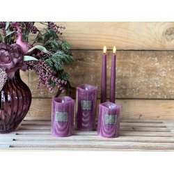 NYDELIG LEDLYS, FUCHSIA, 7,4 X 15 CM