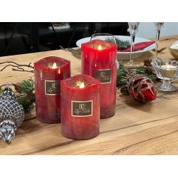 NYDELIG LEDLYS, RD, 7,4 X 12 CM