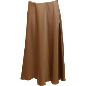 NYDELIG SATENG SKJ�RT, BEIGE