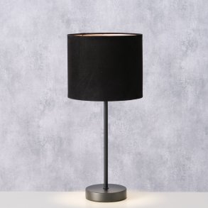 NYDELIG LAMPE MED SORT SKJERM, H 40 CM