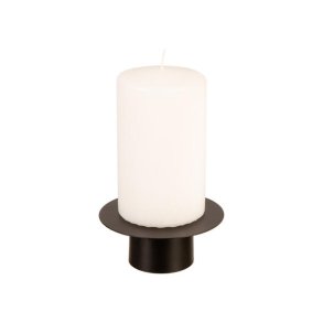 TRENDY KUBBESTAKE I METALL, SVART, DIAMETER 10 CM, H 4 CM
