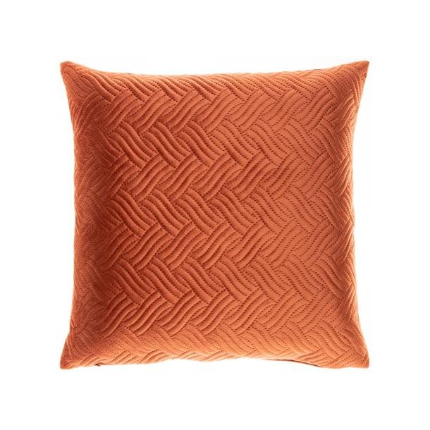 LEKKERT PUTETREKK "WAVE", VELOUR, RUST 45 X 45 CM