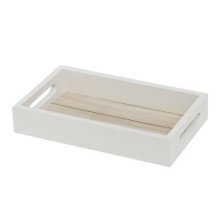 NYDELIG TREFAT MED HANKER, HVIT MED TREFARGET BUNN, L 23 CM