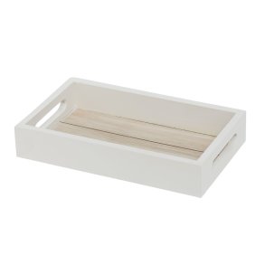 NYDELIG TREFAT MED HANKER, HVIT MED TREFARGET BUNN, L 23 CM