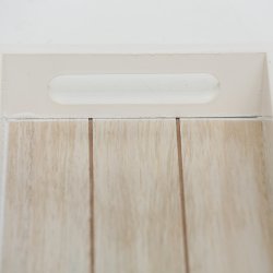 NYDELIG TREFAT MED HANKER, HVIT MED TREFARGET BUNN, L 40 CM