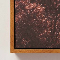 NYDELIG LERRETSBILDE MED TRERAMME, SKOGSMOTIV, 50 X 70 CM