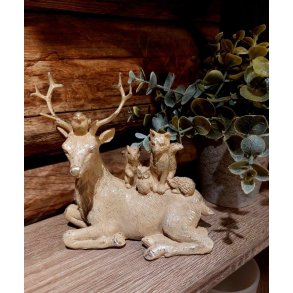 FANTASTISK RDYR FIGUR MED SMDYR P RYGGEN, 13 x 14 CM