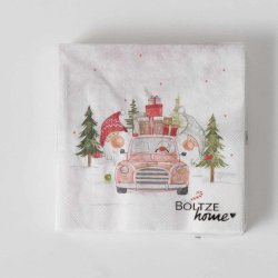 VAKKER JULESERVIETT, NISSER I BIL, LUNCH