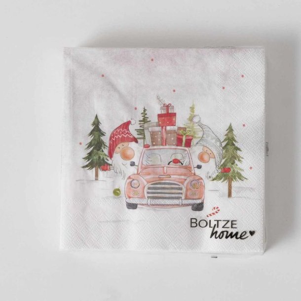 VAKKER JULESERVIETT, NISSER I BIL, LUNCH