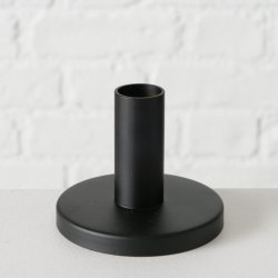 TRENDY LYSESTAKE I METALL, SVART, H 6 CM